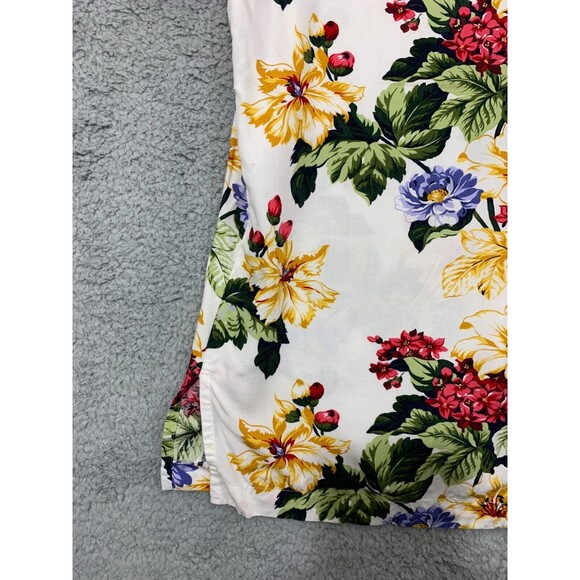 ELISABETH by LIZ CLAIBORNE 16 Vibrant Colorful Floral Collared Blouse Top Shirt - Picture 4 of 9